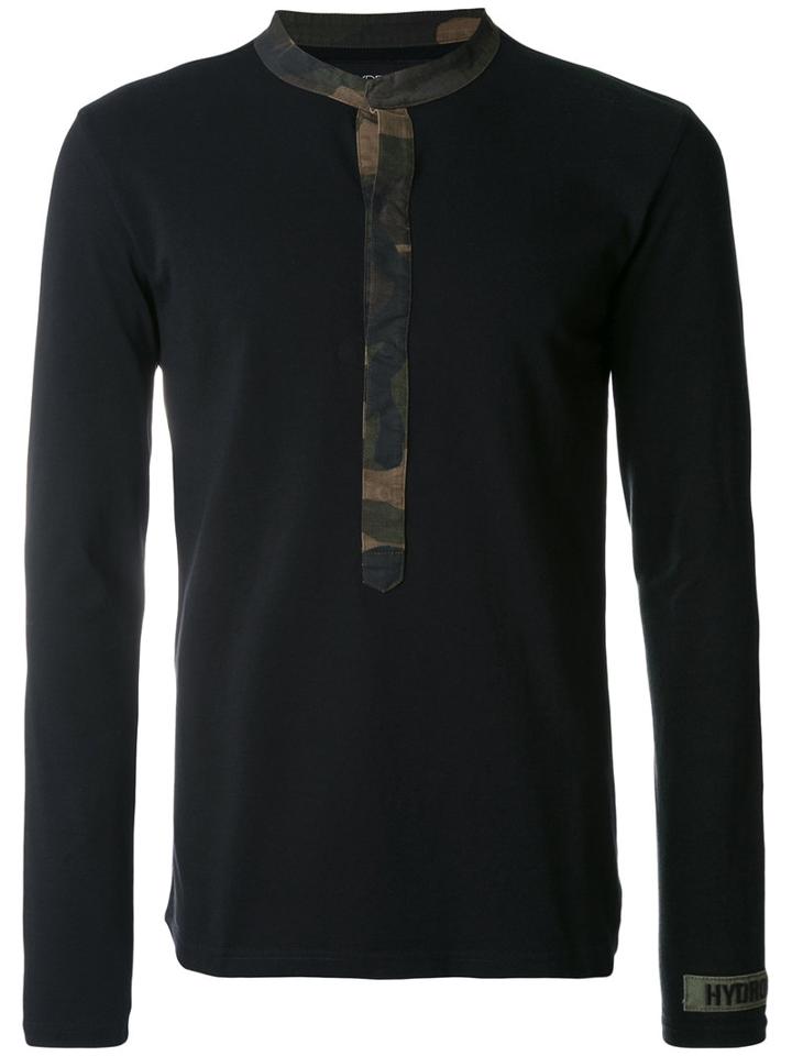 Hydrogen - Camouflage Trim Top - Men - Cotton - Xl, Black, Cotton