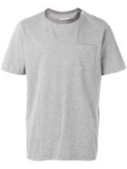 Sacai Silky Crew Neck T-shirt, Men's, Size: 4, Grey, Cotton/cupro