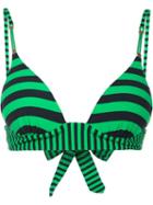 Stella Mccartney 'calypso' Striped Bikini Top, Women's, Size: Small, Green, Nylon/spandex/elastane/polyester