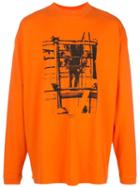 Off-white Graphic Print Sweatshirt - Orange