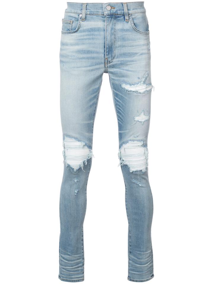 Amiri Ripped Skinny Jeans - Blue