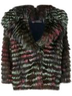 Simonetta Ravizza Large Lapel Fur Jacket - Multicolour