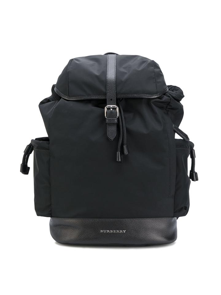 Burberry Kids Flap Backpack Changing Bag - Black