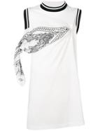Sacai Scarf Sleeve Dress - White