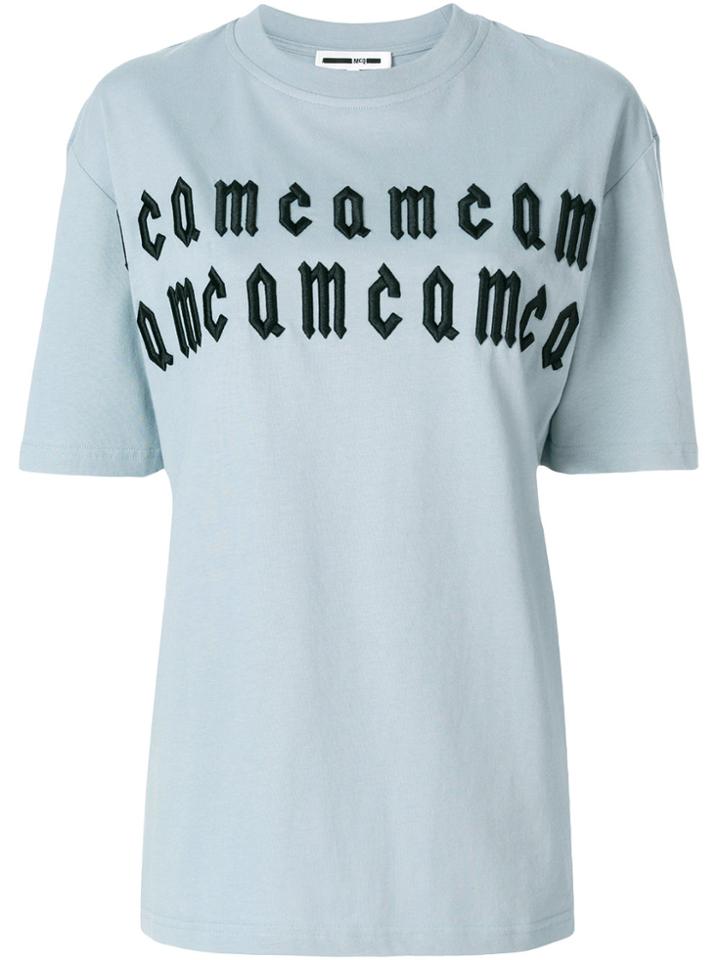 Mcq Alexander Mcqueen Embroidered Logo T-shirt - Blue