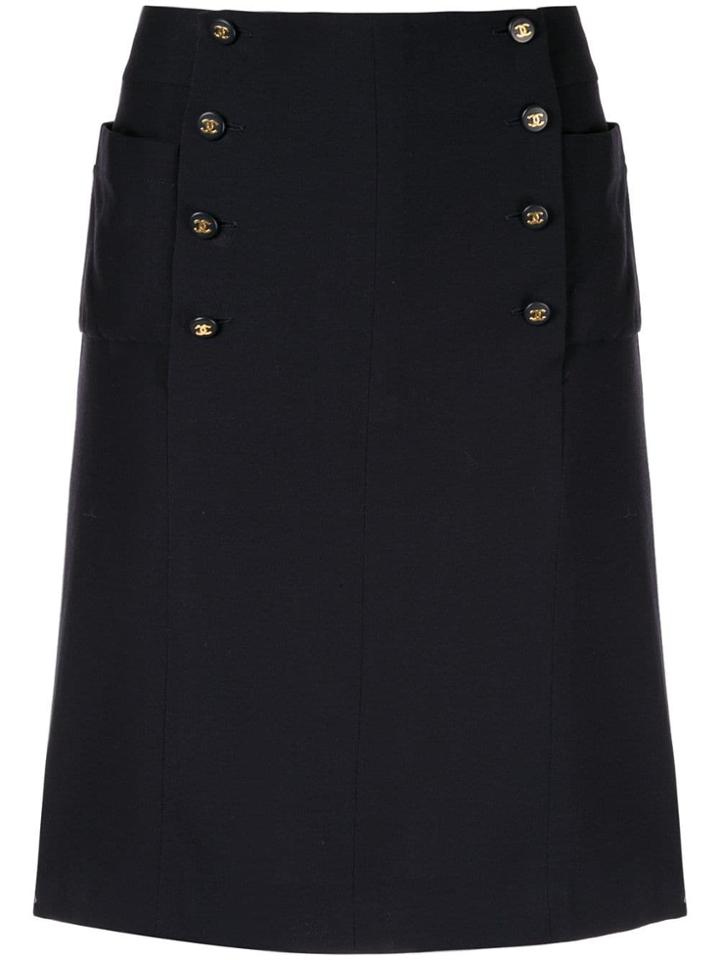 Chanel Pre-owned Cc Skirt - Black