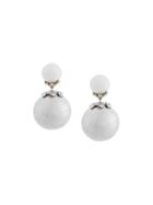 Kasun London Orb And Pearl Stud Earrings - Metallic