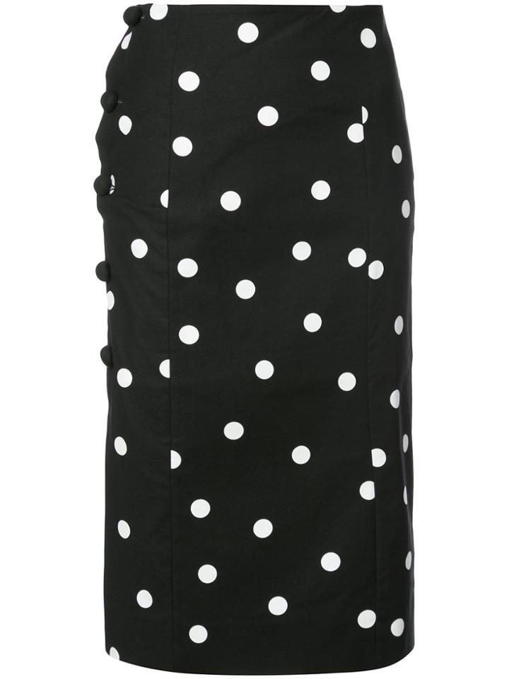 Monse Polka Dot Pencil Skirt - Black