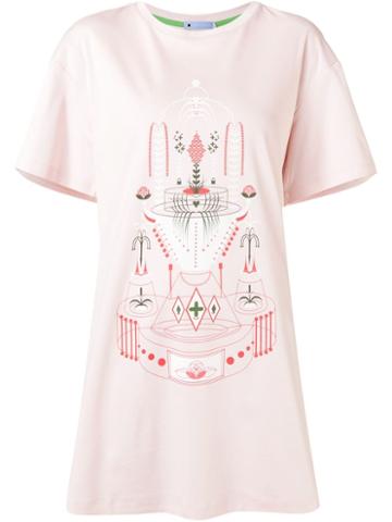 Minjukim Fountain Print T-shirt Dress