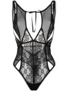 For Love And Lemons Open Back Body, Women's, Size: Medium, Black, Polyester/nylon/spandex/elastane