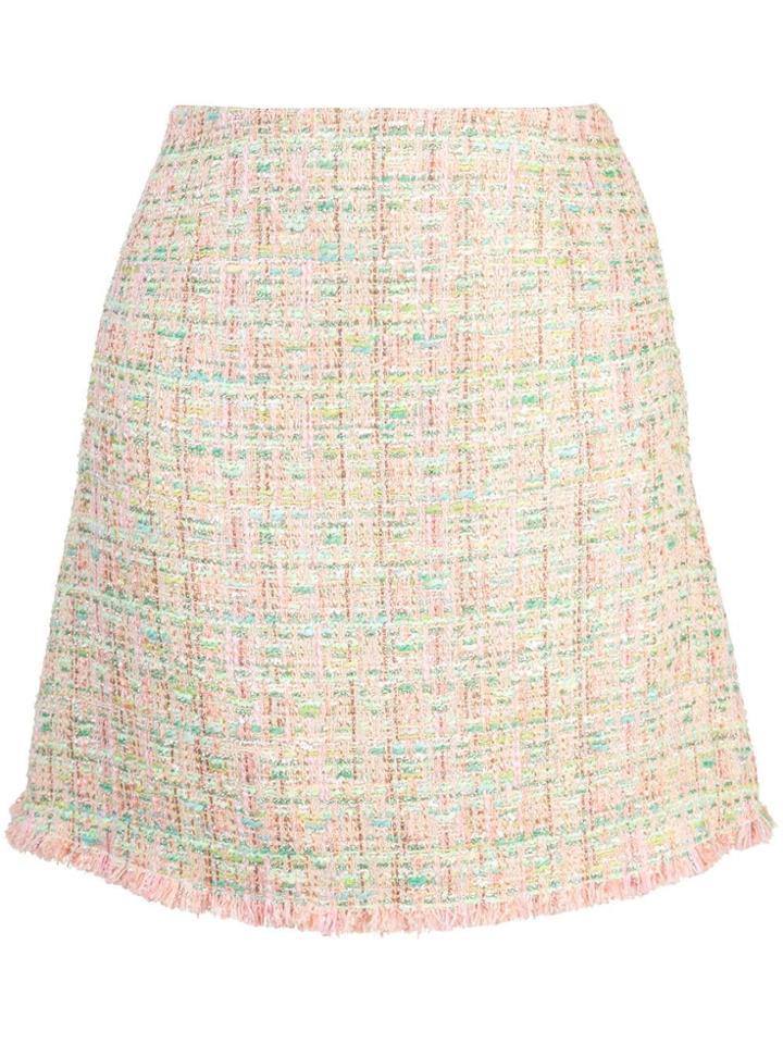 Edward Achour Paris Tweed A-line Skirt - Pink