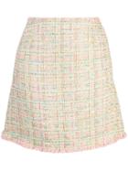 Edward Achour Paris Tweed A-line Skirt - Pink