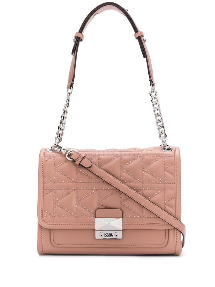 Karl Lagerfeld K/kuilted Studs Shoulderbag - Pink