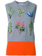 Stella Mccartney Botanic Sleeveless T-shirt, Women's, Size: 38, Grey, Cotton