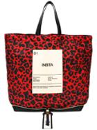 Nº21 Leopard Insta-print Shopper Bag - Red