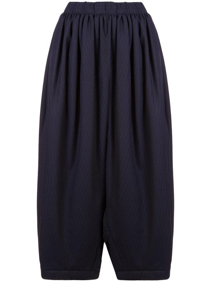 Comme Des Garçons Doby Striped Trousers - Blue