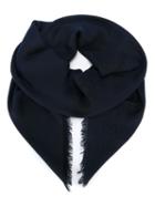 Alexander Mcqueen 'skull' Scarf, Men's, Blue, Cotton/viscose
