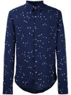 Armani Jeans - Allover Logo Print Shirt - Men - Viscose - Xxl, Blue, Viscose