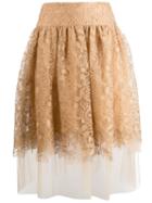 Ermanno Scervino High Waisted Lace Skirt - Neutrals