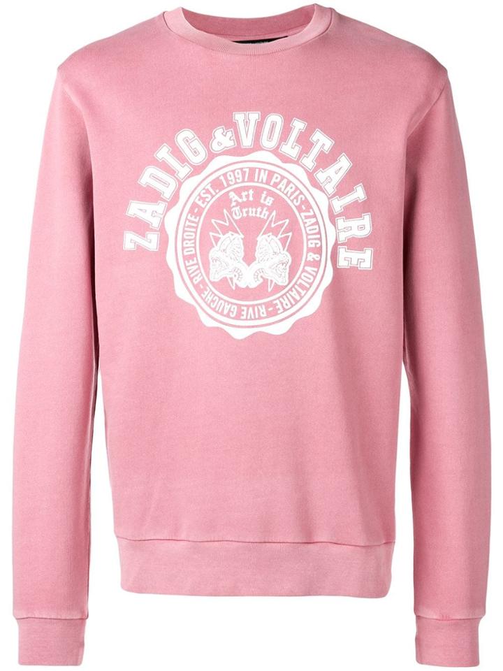 Zadig & Voltaire Printed Logo Sweatshirt - Pink