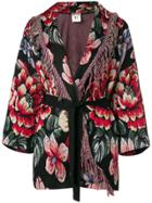 Semicouture Floral Print Cardigan - Black