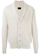 Estnation - Ribbed Cardigan - Men - Linen/flax - M, White, Linen/flax