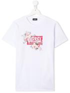 Diesel Kids Teen Tflavia Logo Print T-shirt - White