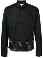 Comme Des Garçons Shirt Belted Hem Shirt, Men's, Size: Medium, Black, Cotton/artificial Leather
