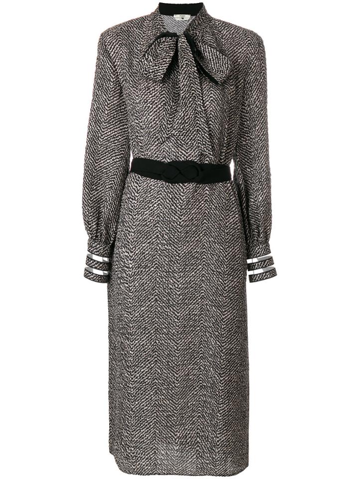 Fendi Chevron Dress - Black