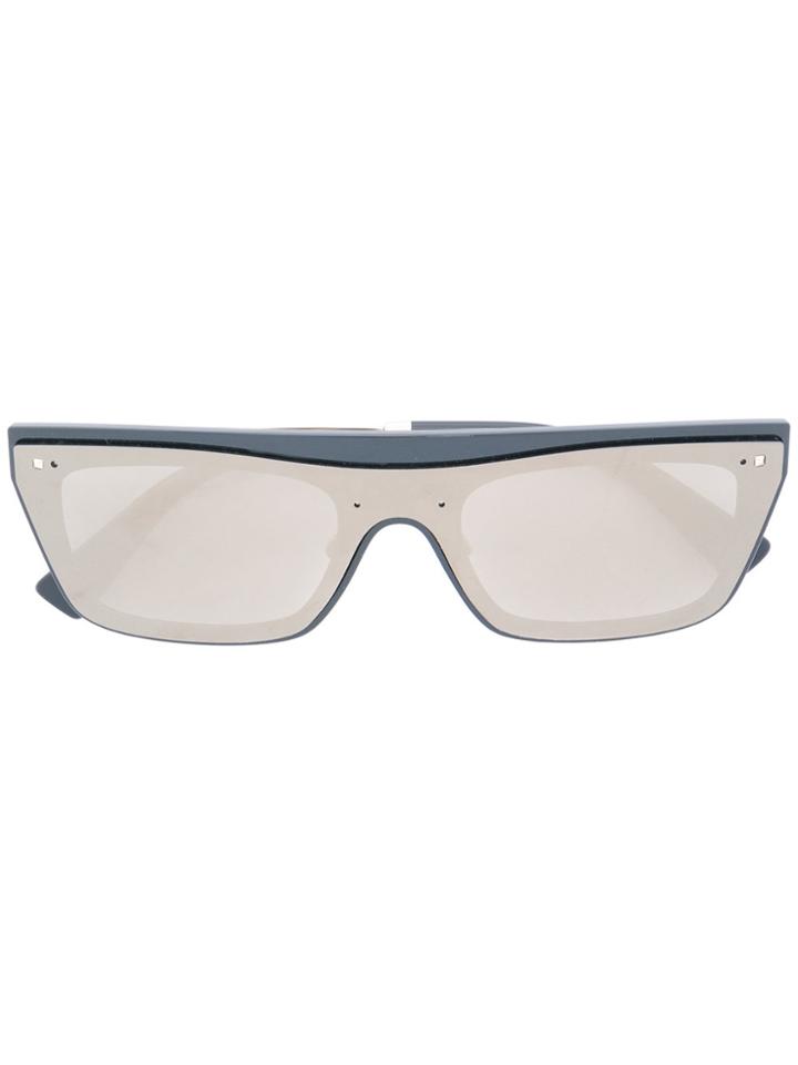 Valentino Eyewear Tinted Aviator Sunglasses - Yellow & Orange