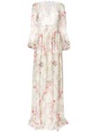Giambattista Valli Floral Print Maxi Dress - Nude & Neutrals