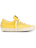 Philippe Model Classic Lace-up Sneakers, Men's, Size: 42, Yellow/orange, Leather/rubber