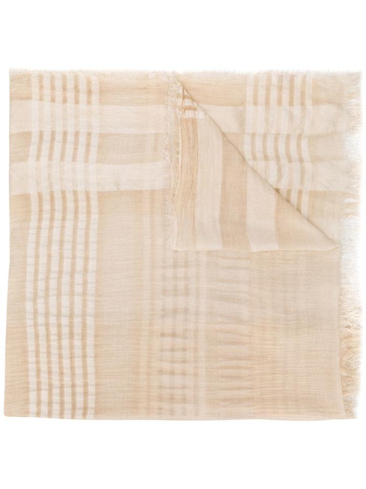 Fabiana Filippi Striped Details Scarf - Neutrals