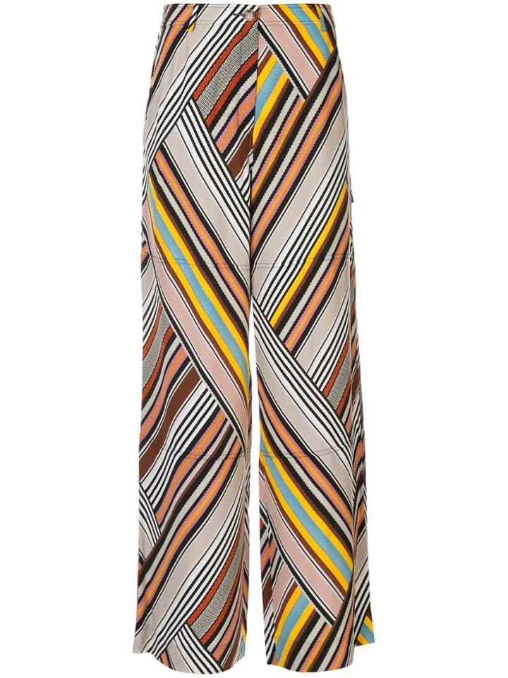 Tory Burch Mixed Stripe Trousers - Multicolour