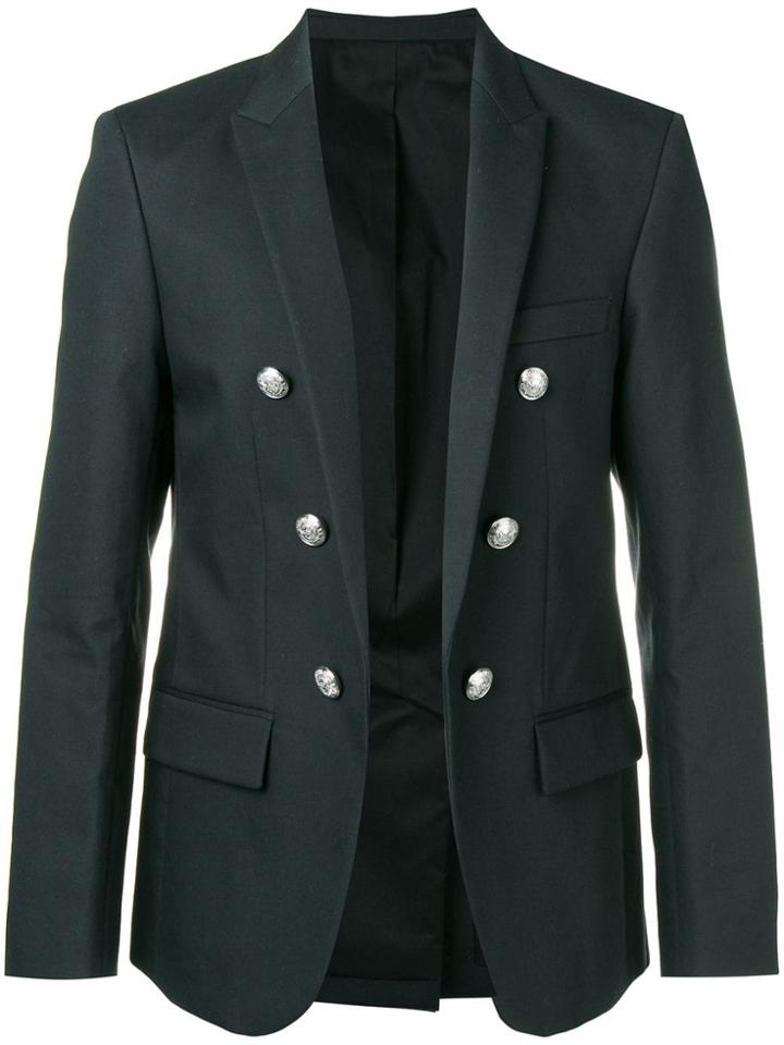 Balmain Double Button Blazer - Black