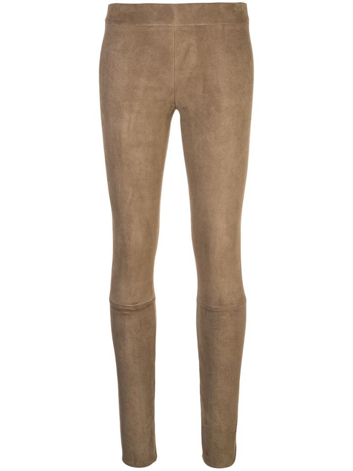 The Row Mid Rise Skinny Trousers - Green