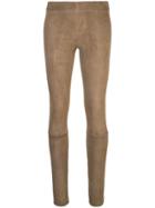 The Row Mid Rise Skinny Trousers - Green