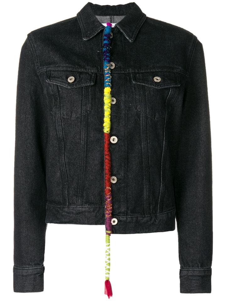 Loewe Embroidered Knot Denim Jacket - Black