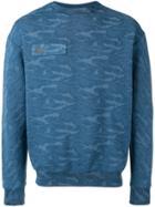 Mr & Mrs Italy Camouflage Sweatshirt - Blue