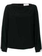 Gianluca Capannolo Gathered Cuffs Longsleeved Blouse - Black