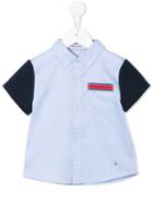 Familiar - Contrast Sleeve Shirt - Kids - Cotton - 6 Yrs, Blue