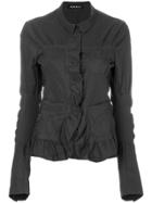 Rundholz Ruffle Trim Crinkled Jacket - Grey