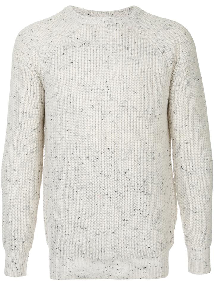Guild Prime Flecked Ribbed Sweater - White