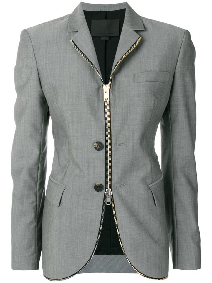 Alexander Wang Front Zip Structured Blazer - Grey