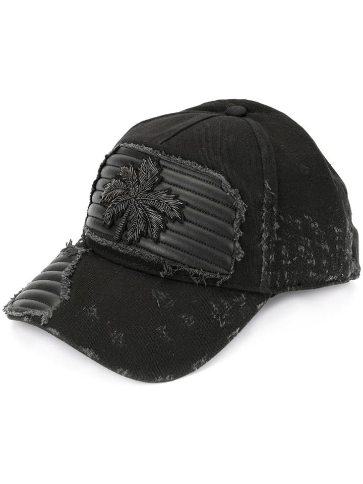 Rh45 Distressed Palm Tree Cap - Black