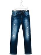 Diesel Kids Ripped Detail Jeans, Boy's, Size: 6 Yrs, Blue