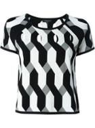 Rag & Bone Woven Pattern Open Panel Detail Knitted Top