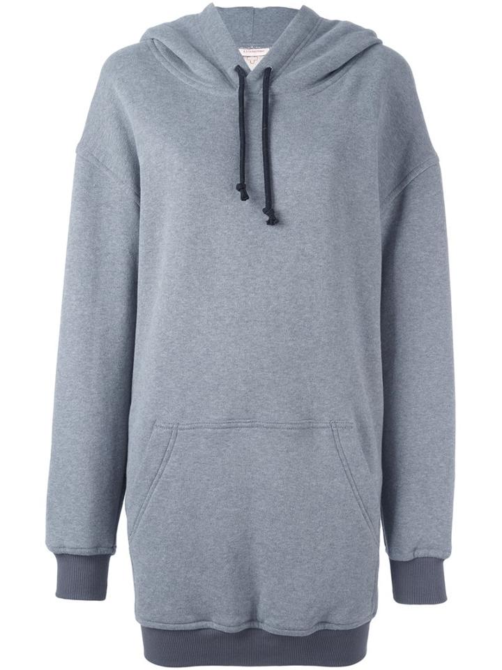 A.f.vandevorst Long Length Hoodie, Women's, Size: 38, Grey, Cotton
