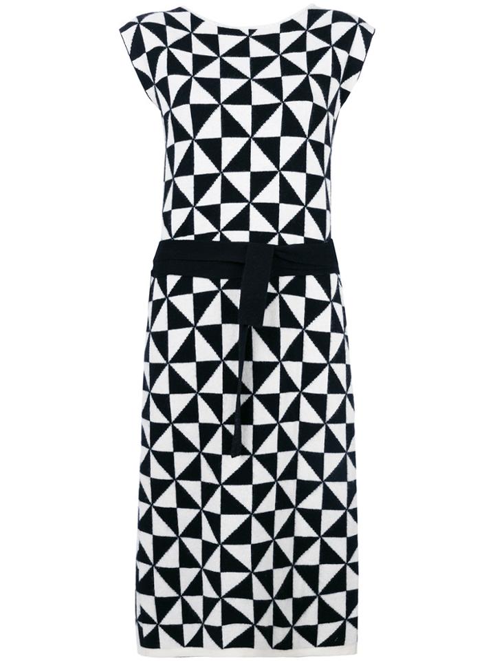 Cashmere In Love Cashmere Celia Knitted Wrap Dress - Black