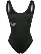 Chiara Ferragni Flirting Studded Swimsuit - Black
